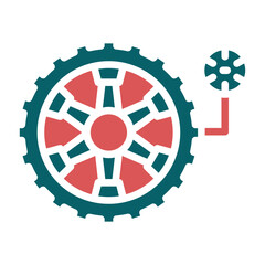Vector Design Tyre Pressure Icon Style