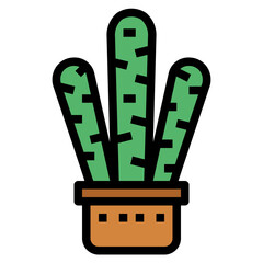 cactus filled outline icon style