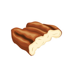 pecan nut food cartoon vector illustration