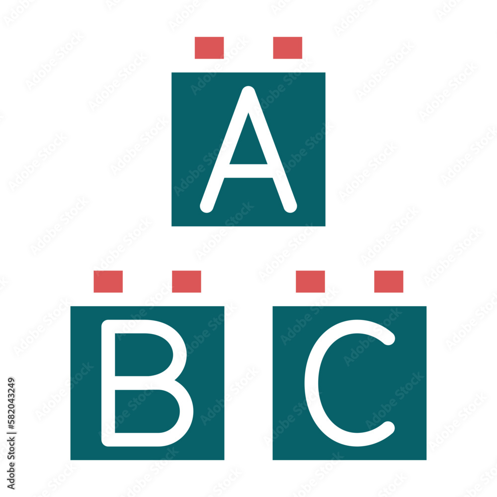 Poster vector design blocks icon style