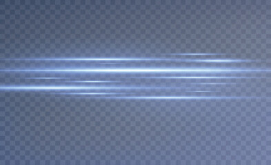 Vector illustration of a blue color. Light effect. Abstract laser beams of light. Chaotic neon rays of light 