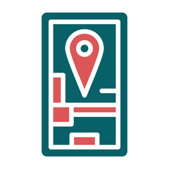 Vector Design Mobile GPS Icon Style