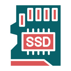 Vector Design SSD Card Icon Style