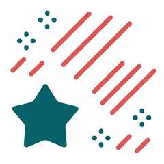 Vector Design Falling Star Icon Style
