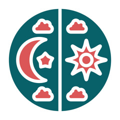 Vector Design Day and Night Icon Style