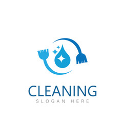 cleaning clean service logo icon vector