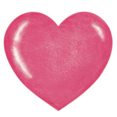 Love and Heart watercolor handdrawn