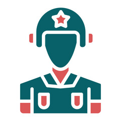 Vector Design Army Pilot Icon Style