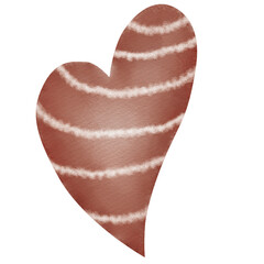 Love and Heart watercolor handdrawn