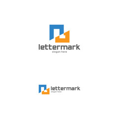 Fototapeta premium Initial Letter Ab Logo Design Template