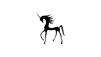 cute unicorn vector silhouette