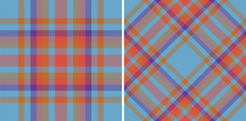 Pattern fabric seamless. Plaid textile check. Tartan background vector texture.