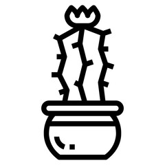 cactus line icon style