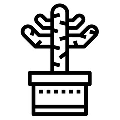 cactus line icon style