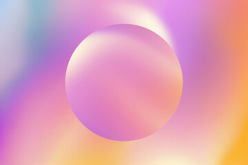 Round Background Vibrant Color Gradient Abstract Illustration: Modern Retro Design with Smooth Curves and Soft Texture for Wallpaper and Poster Templates - Blue, Purple, Red, Yellow and Orange