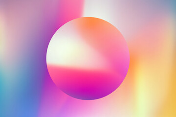 Round Background Vibrant Color Gradient Abstract Illustration: Modern Retro Design with Smooth Curves and Soft Texture for Wallpaper and Poster Templates - Blue, Purple, Red, Yellow and Orange