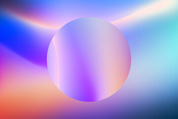 Round Background Vibrant Color Gradient Abstract Illustration: Modern Retro Design with Smooth Curves and Soft Texture for Wallpaper and Poster Templates - Blue, Purple, Red, Yellow and Orange