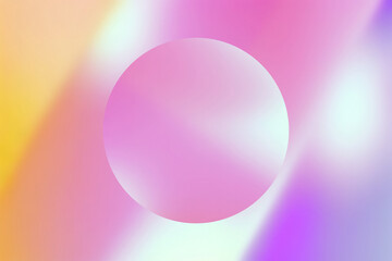 Round Background Vibrant Color Gradient Abstract Illustration: Modern Retro Design with Smooth Curves and Soft Texture for Wallpaper and Poster Templates - Blue, Purple, Red, Yellow and Orange