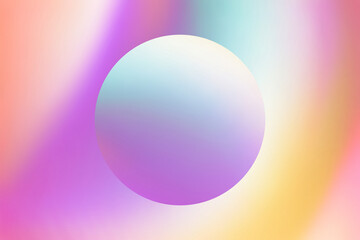 Round Background Vibrant Color Gradient Abstract Illustration: Modern Retro Design with Smooth Curves and Soft Texture for Wallpaper and Poster Templates - Blue, Purple, Red, Yellow and Orange