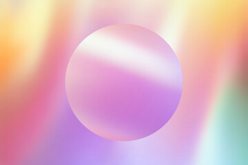 Round Background Vibrant Color Gradient Abstract Illustration: Modern Retro Design with Smooth Curves and Soft Texture for Wallpaper and Poster Templates - Blue, Purple, Red, Yellow and Orange