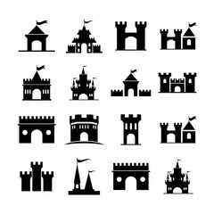 design of castle vector icon
