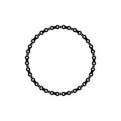 Motorcycle chain circle frame template vector graphics