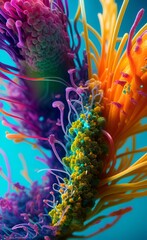 Fototapeta na wymiar Colored feathery plants