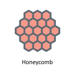 Honeycomb Vector  Fill outline Icons. Simple stock illustration stock