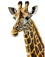 Fototapeta premium Giraffe Illustration With Transparent Background. Generative Ai.