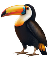 Toucan Illustration With Transparent Background. Generative Ai.