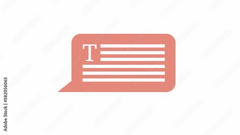 Poster animated ai-generated text bubble. artificial intelligence communication. flat cartoon style icon 4k