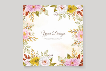 floral ornament invitation card illustration