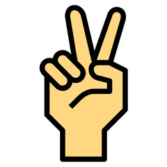 figure filled outline icon style