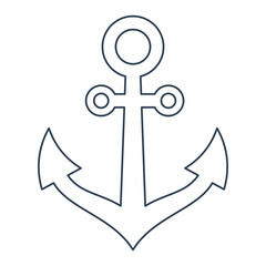 Anchor line icon. Marine company logo. Emblem for a ship