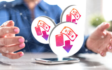 Fototapeta premium Concept of bankruptcy