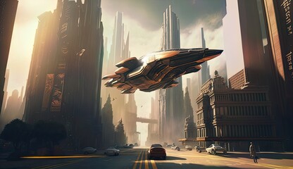 Luxury spaceship from black panther reference and concept art.