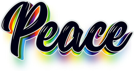 Obraz premium peace sign with hand, lgbt