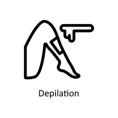 Depilation Vector   outline Icons. Simple stock illustration stock