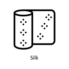 Silk Vector   outline Icons. Simple stock illustration stock