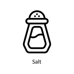 Salt Vector   outline Icons. Simple stock illustration stock