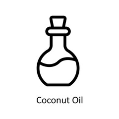 Coconut Oil  Vector   outline Icons. Simple stock illustration stock