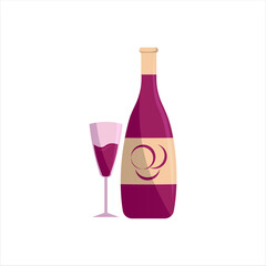 Red Wine Illustration Vector