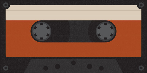 Cassette tape vector illustration flat design.