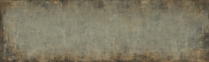 Abstract and vintage oil paint texture with grey and stained canvas pattern. Decorative and ancient border showcases grungy and crayon like texture. Vector