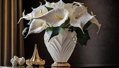 nice vase of flowers