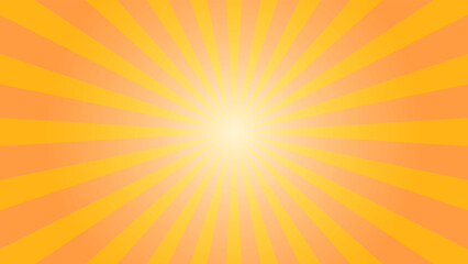 Bright orange and yellow rays background