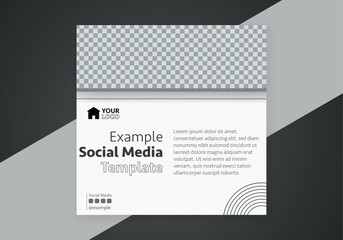 Minimal design layout. Editable square abstract modern geometric shape banner template for social media post promotion. 