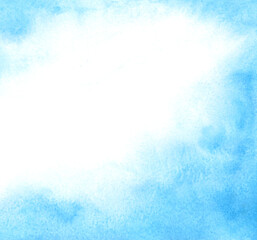 hand drawn blue abstract watercolor background with texture