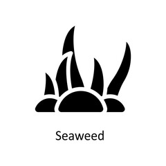 Seaweed Vector   solid Icons. Simple stock illustration stock
