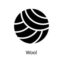 Wool Vector   solid Icons. Simple stock illustration stock
